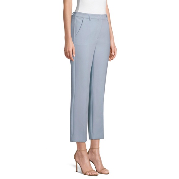 MaxMara Amati Cropped Stretch Pants in Sky Blue - Picture 1 of 9